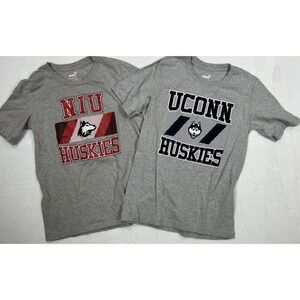 gen2 NIU & UCONN Huskies Boys Gray‎ Tshirt Shirt Lot Of 2 Medium 10/12